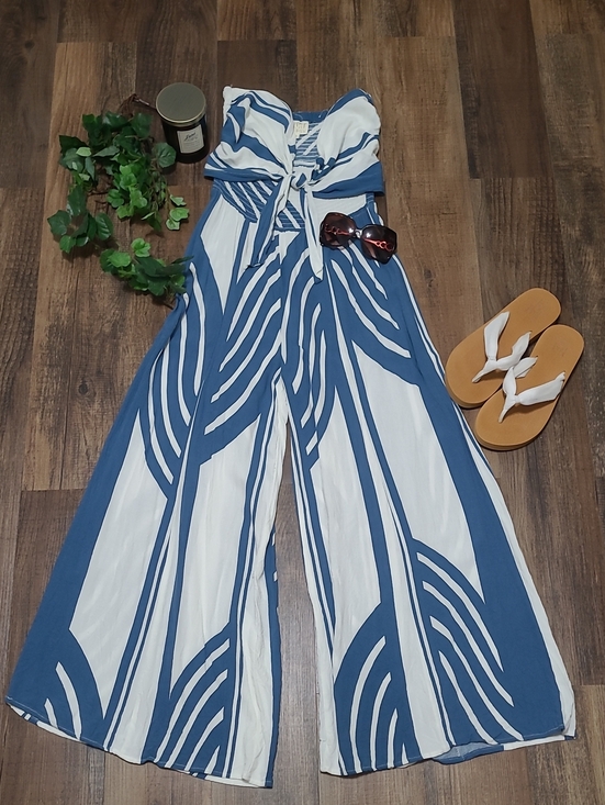 Pants - Strapless Tropical Jumpsuit